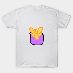 Purple box with yellow fries art T-Shirt